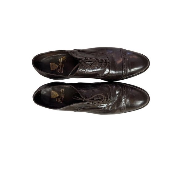 Stacy Baldwin Leather Dark Brown Men's Cap Toe Dress Shoes Size 12 sku 2625 - Picture 4 of 14